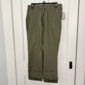 89th & Madison Olive Drawstring Casual Ankle pants